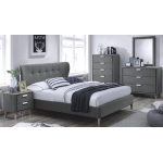 Sheraton Fabric Luxury Queen Bed Frame